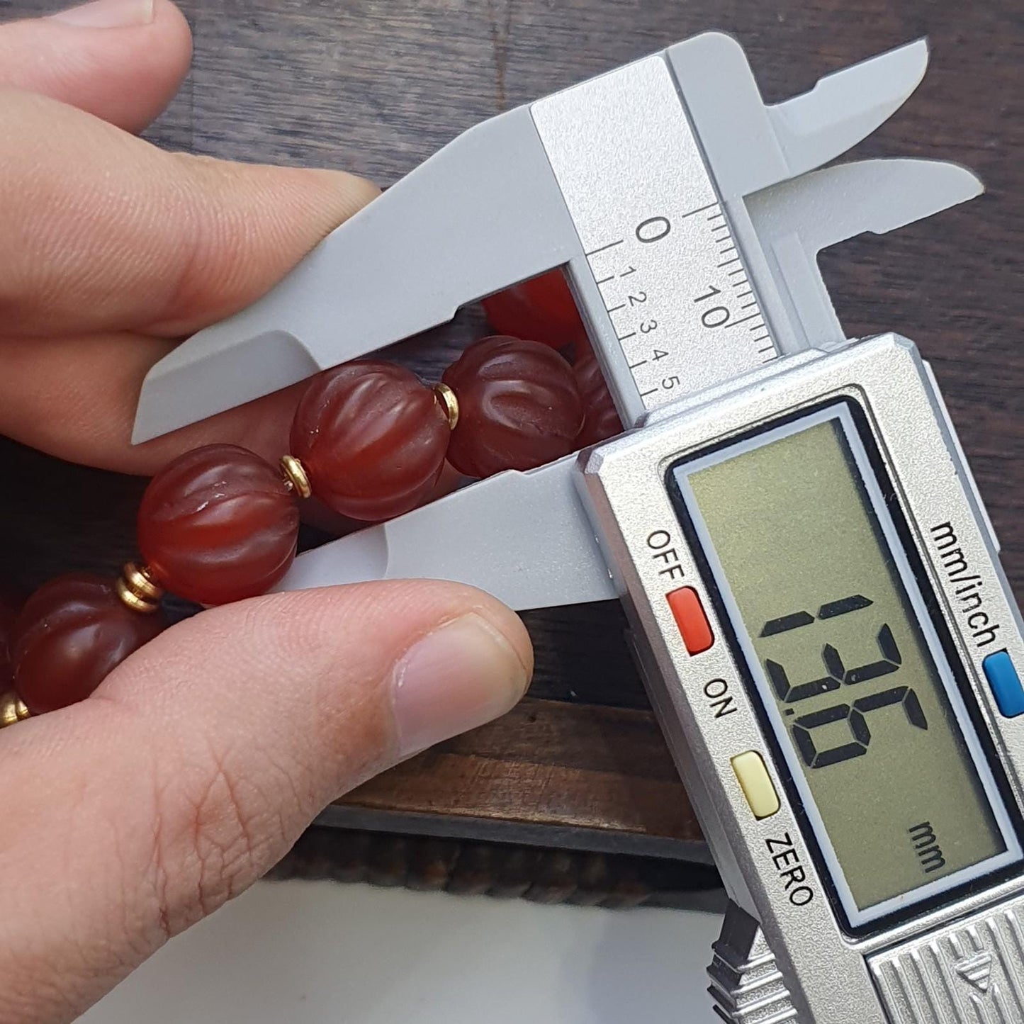 Rare old antique indo tibetan carnelian agate beads melon shape beads bracelet