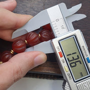Rare old antique indo tibetan carnelian agate beads melon shape beads bracelet