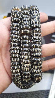 Vintage tibetan yak bone (buffalo) carving beads beaded strand, necklace