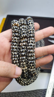 Vintage tibetan yak bone (buffalo) carving beads beaded strand, necklace