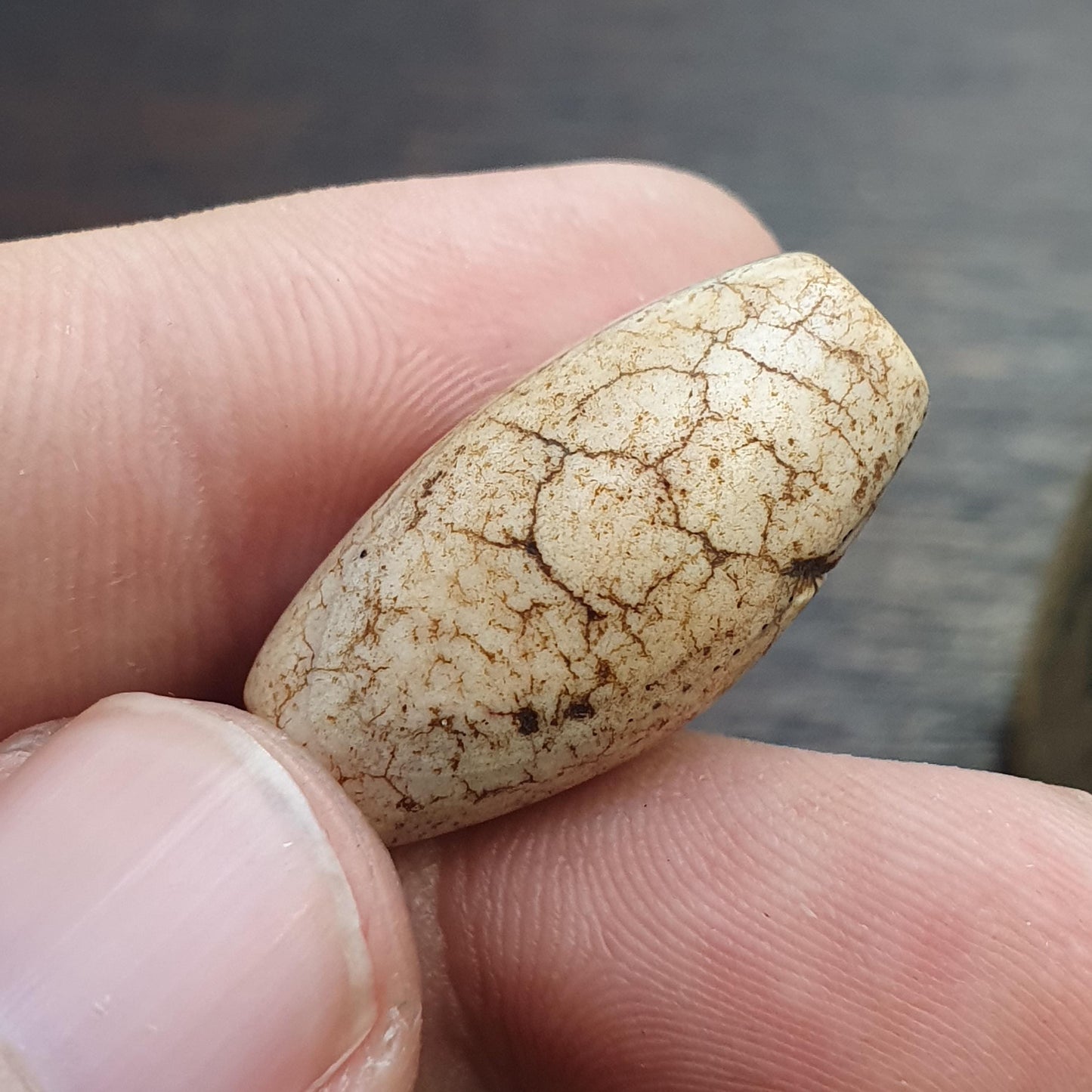 Antique ancient african yemeni agate stone bead amulet