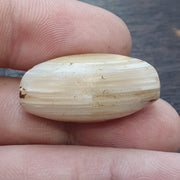 Antique ancient african yemeni eyes agate white agate stone bead amulet