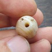 Antique ancient african yemeni eyes agate white agate stone bead amulet