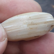 Antique ancient african yemeni eyes agate white agate stone bead amulet