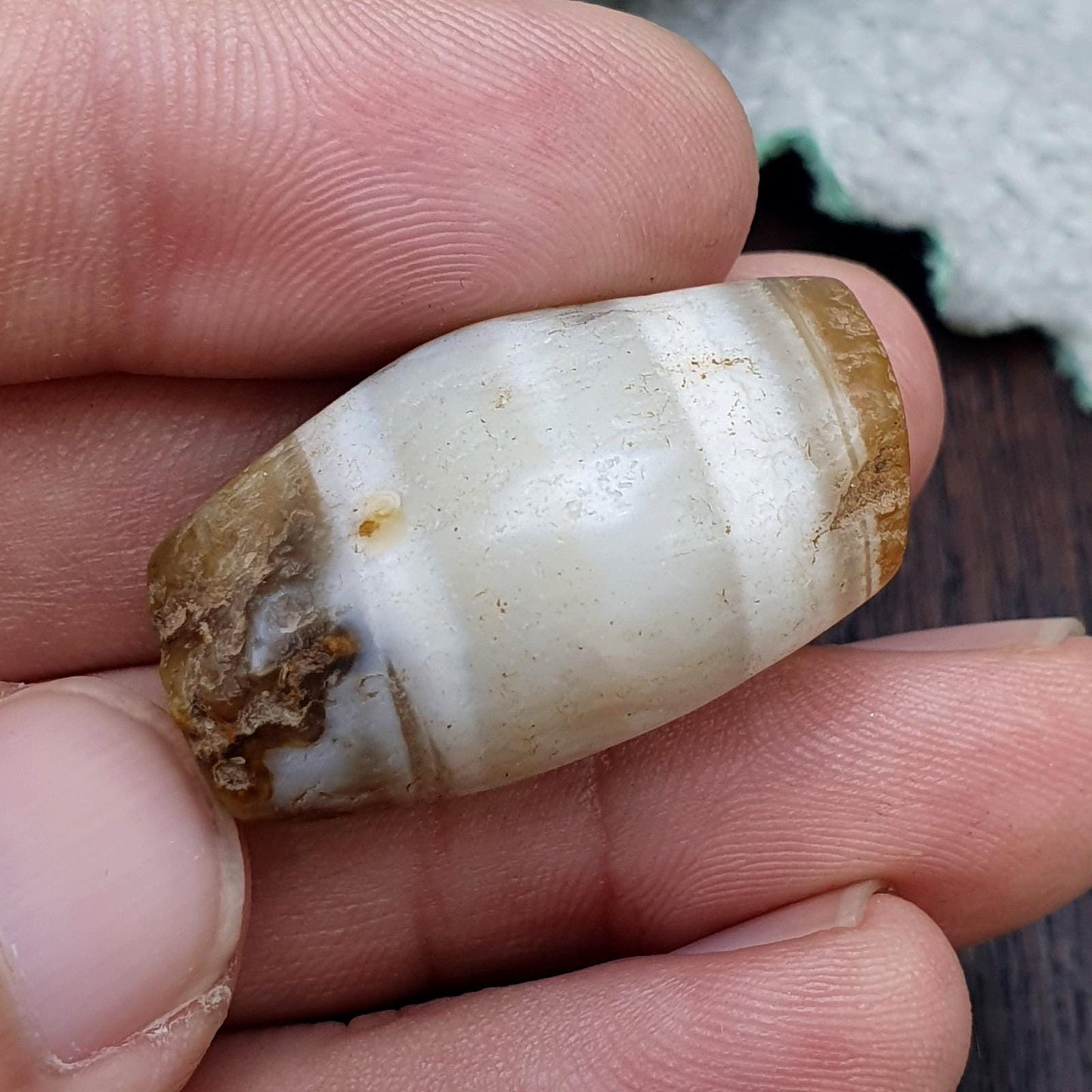 Indo tibetan ancient himalayan agate bead, spiritual amulet, collectible bead