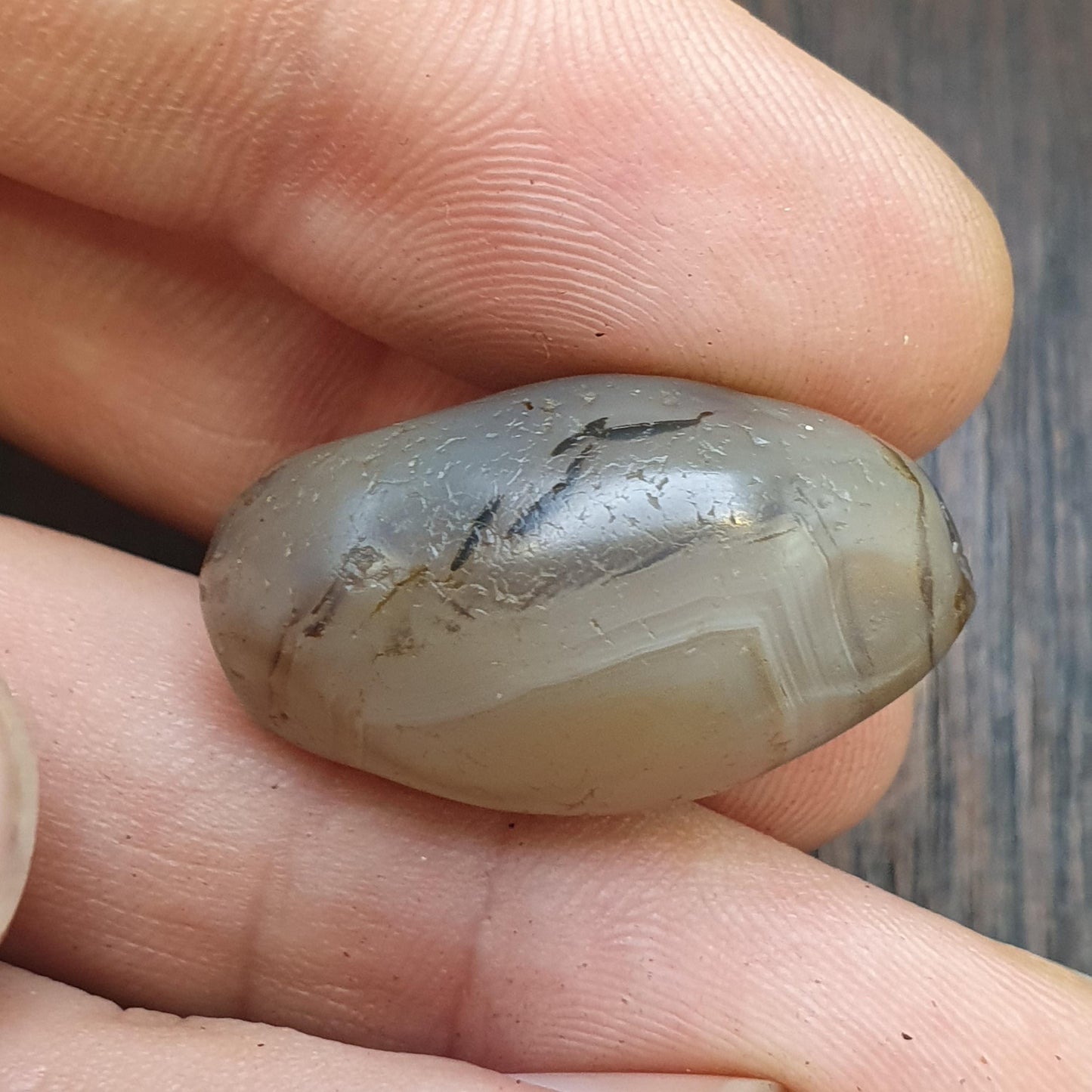 Ancient antique yemeni middle eastern agate natural eye agate bead amulet