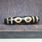 3 eyes unique pattern himalayan tibetan agate dzi bead amulet lucky charm bead
