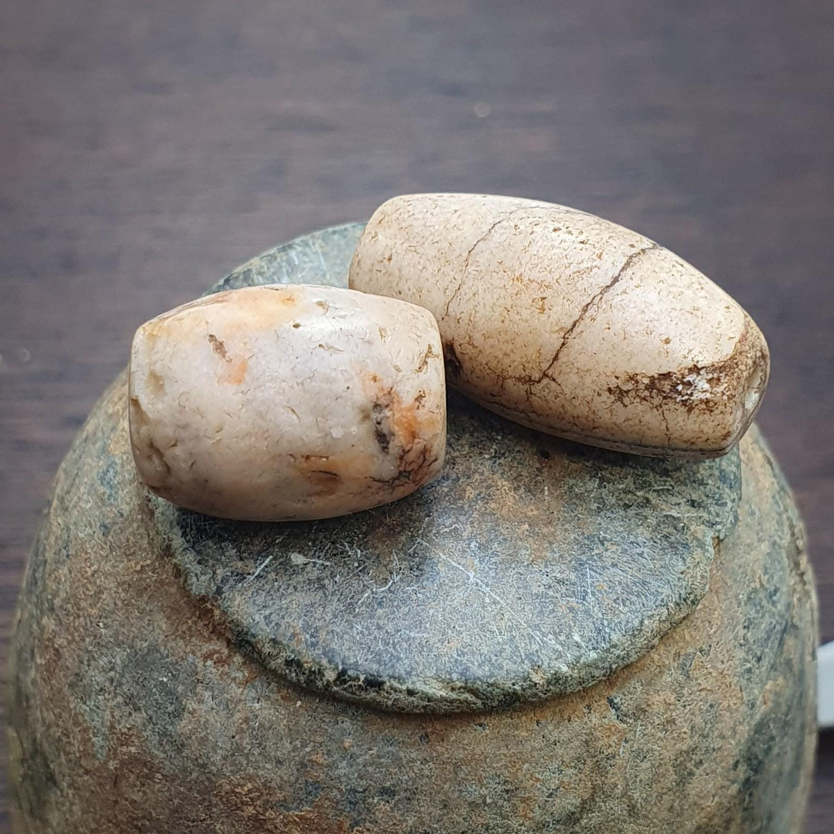 Antique ancient african yemeni agate stone bead amulet