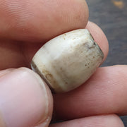 Antique ancient yemeni eyes agate gray agate stone bead amulet 17.9mm