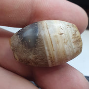 Ancient antique himalayan tibetan banded ntural pattern agate bead amulet