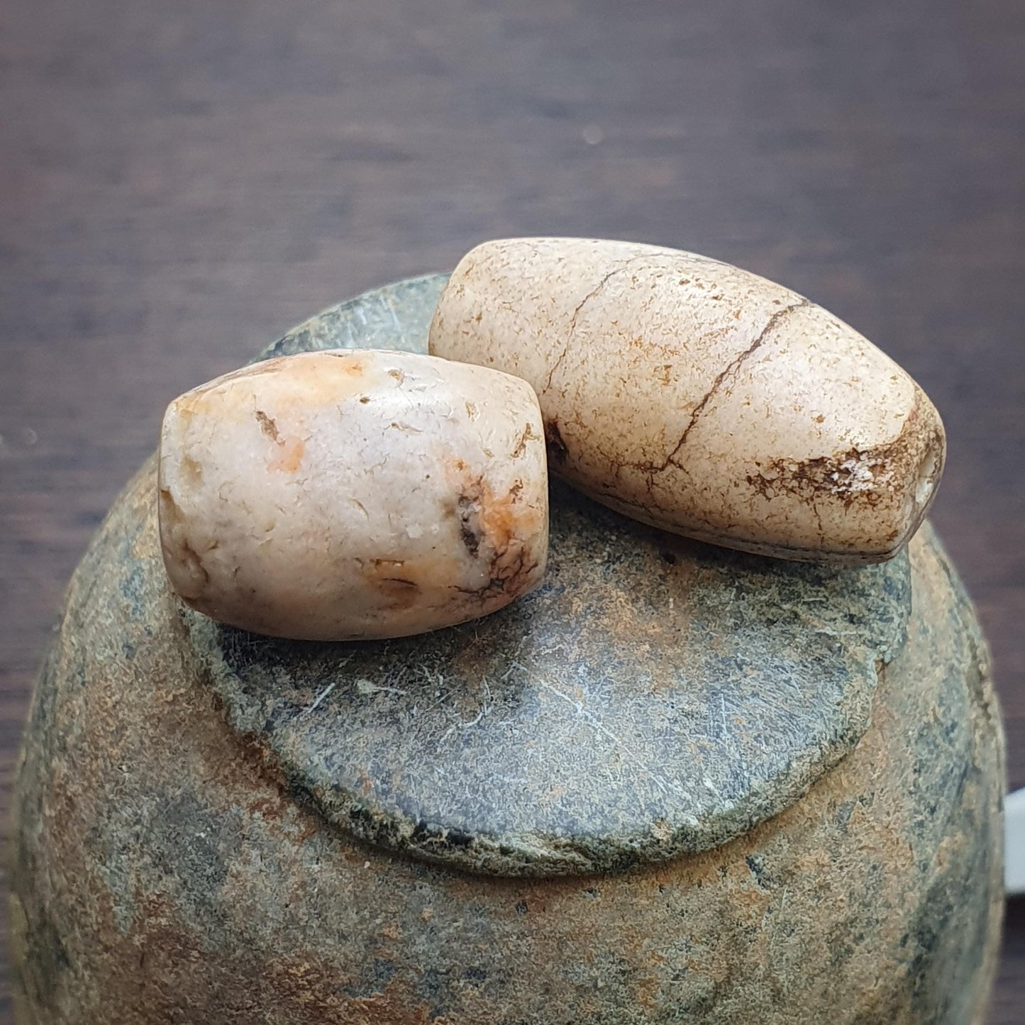Antique ancient african yemeni agate stone bead amulet