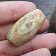 Antique Ancient Himalaya Tibetan Eye Agate Stone Bead Amulet