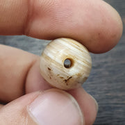 Antique ancient african yemeni eyes agate white agate stone bead amulet