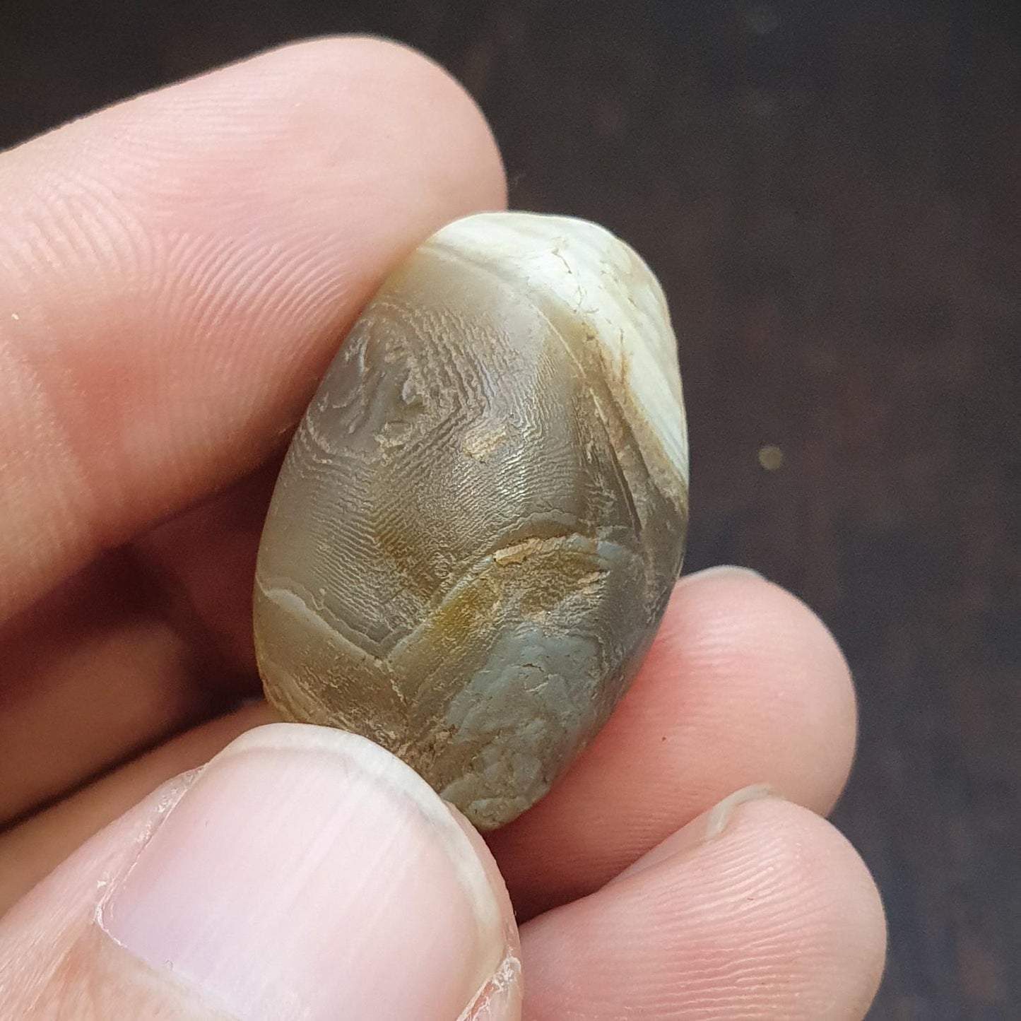 Ancient himalayan indo tibetan agate bead, spiritual amulet, collectible bead