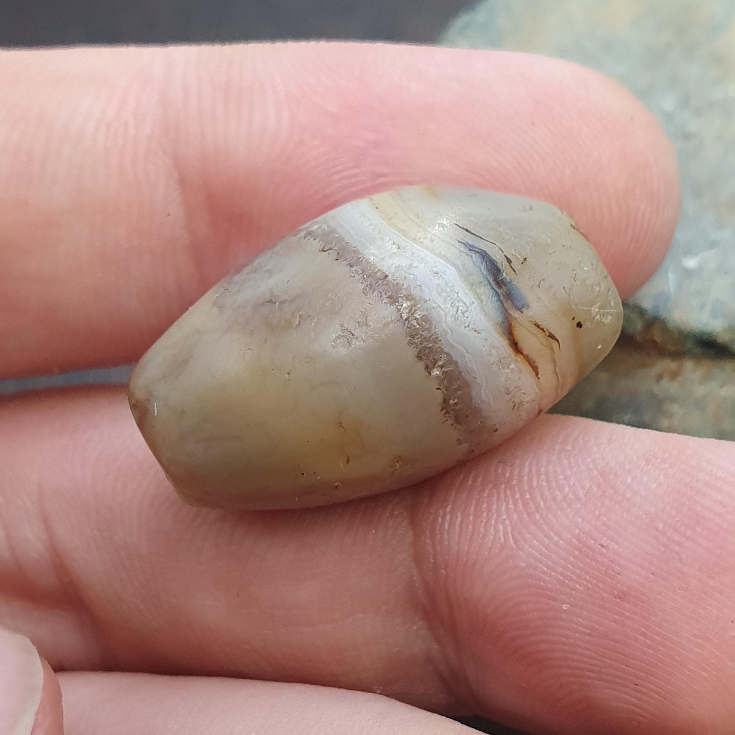 Ancient middle eastern yemeni african agate bead 1000+ years old
