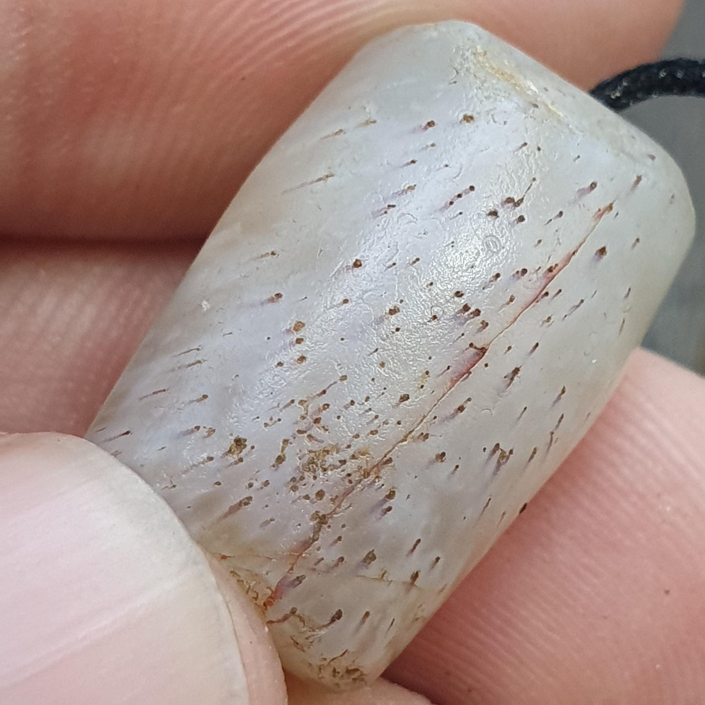 Ancient blood spots rare eyes pattern yemeni african agate bead 2000+ years old