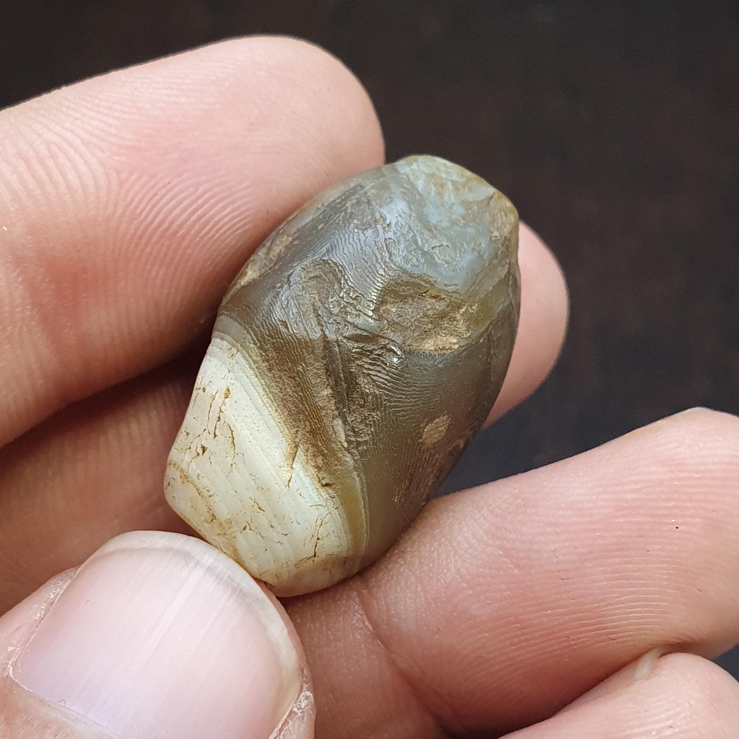 Ancient himalayan indo tibetan agate bead, spiritual amulet, collectible bead