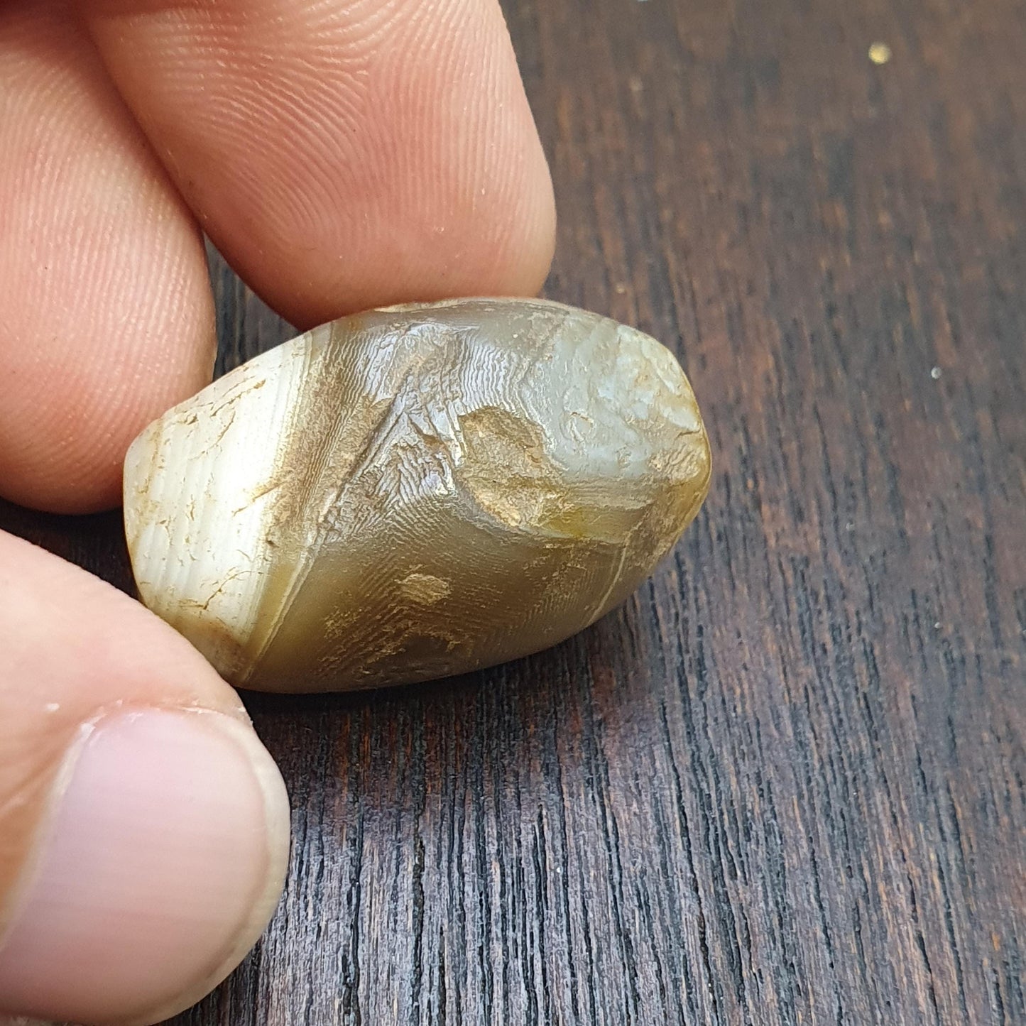 Ancient himalayan indo tibetan agate bead, spiritual amulet, collectible bead