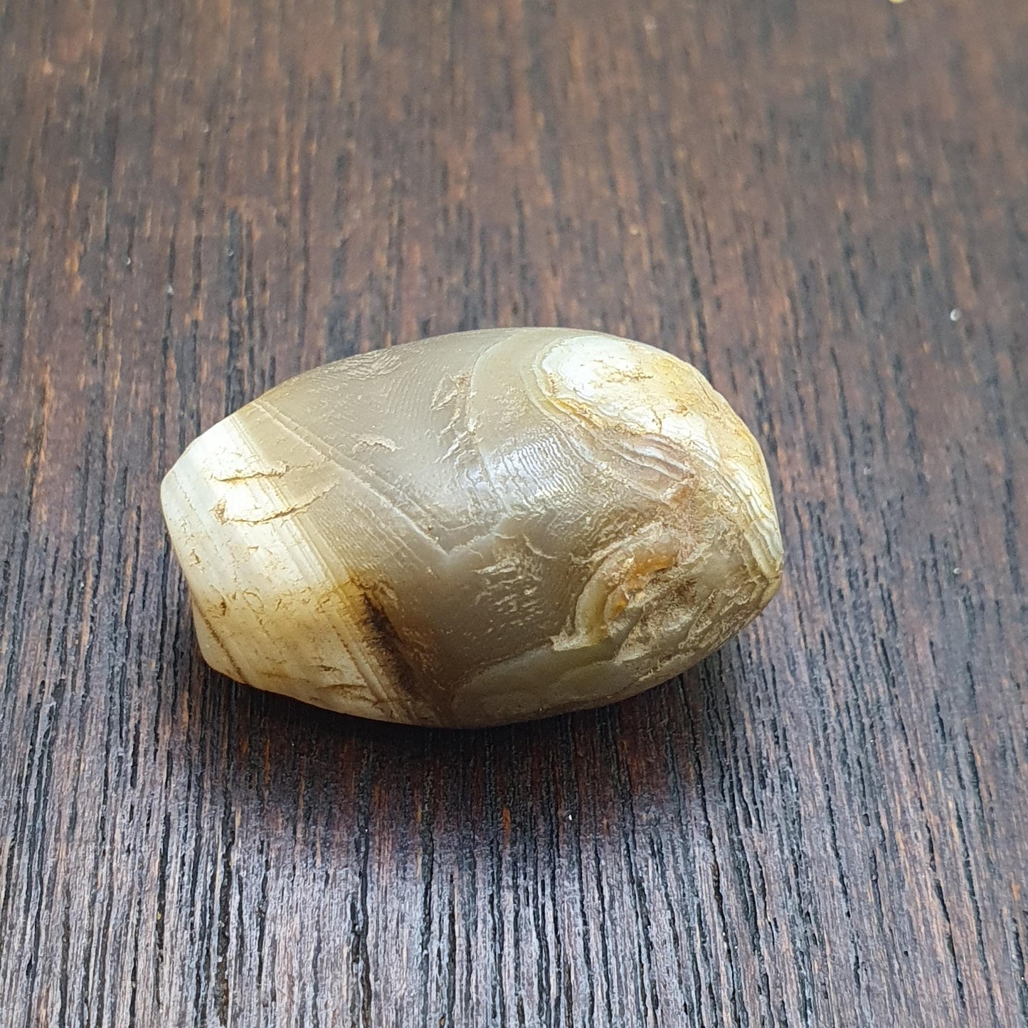 Ancient himalayan indo tibetan agate bead, spiritual amulet, collectible bead