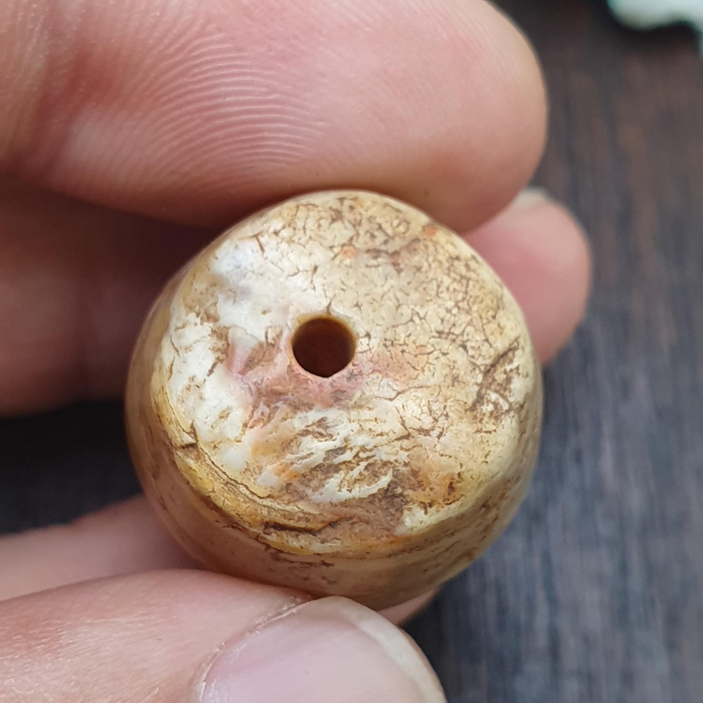 Ancient himalayan indo tibetan agate bead, spiritual amulet, collectible bead