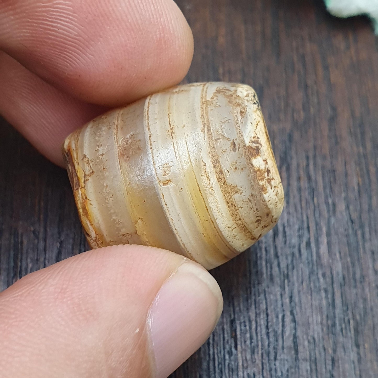 Ancient himalayan indo tibetan agate bead, spiritual amulet, collectible bead