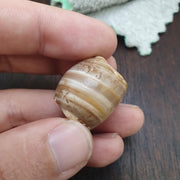 Ancient himalayan indo tibetan agate bead, spiritual amulet, collectible bead