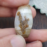 Indo tibetan ancient himalayan agate bead, spiritual amulet, collectible bead