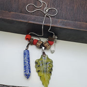 Amazing pendants lapis lazuli, jade, quartz hand carved pendants necklace