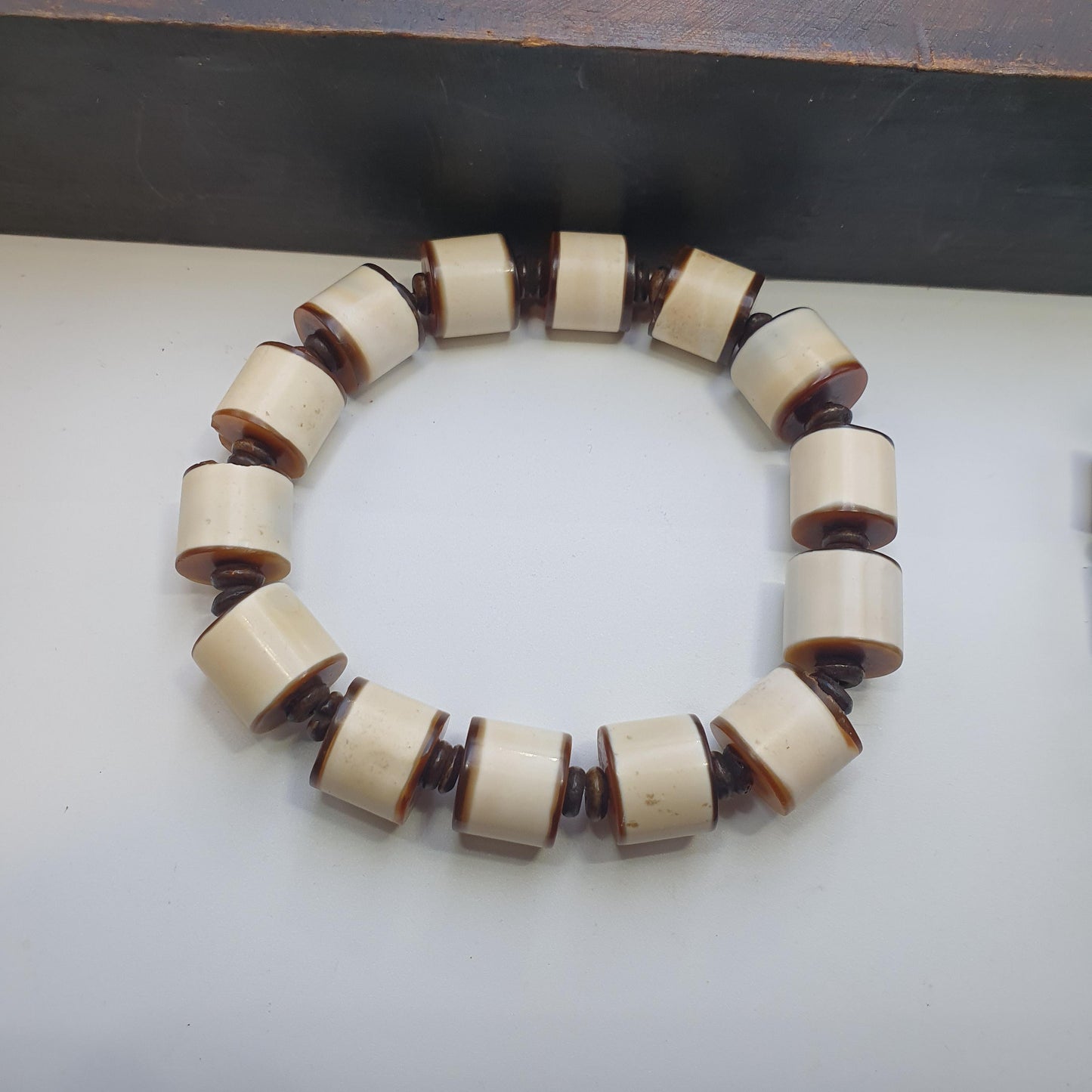 Antique old dzi agate Genuine Yemeni banded agate beads bracelet