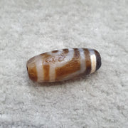 Old Tibetan 2 Eyed Sky and Earth Agate Stone Dzi Bead Amulet