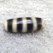 Old Tibetan Two Sky Eyes Pattern Agate Stone Dzi Bead Spiritual Amulet