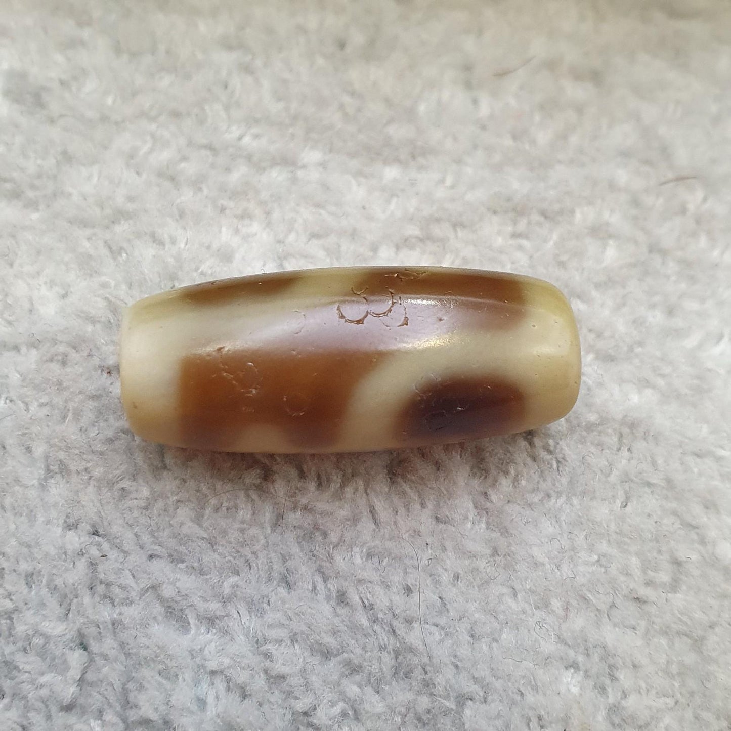 Old tibetan treasure vase eyes pattern agate stone dzi bead amulet