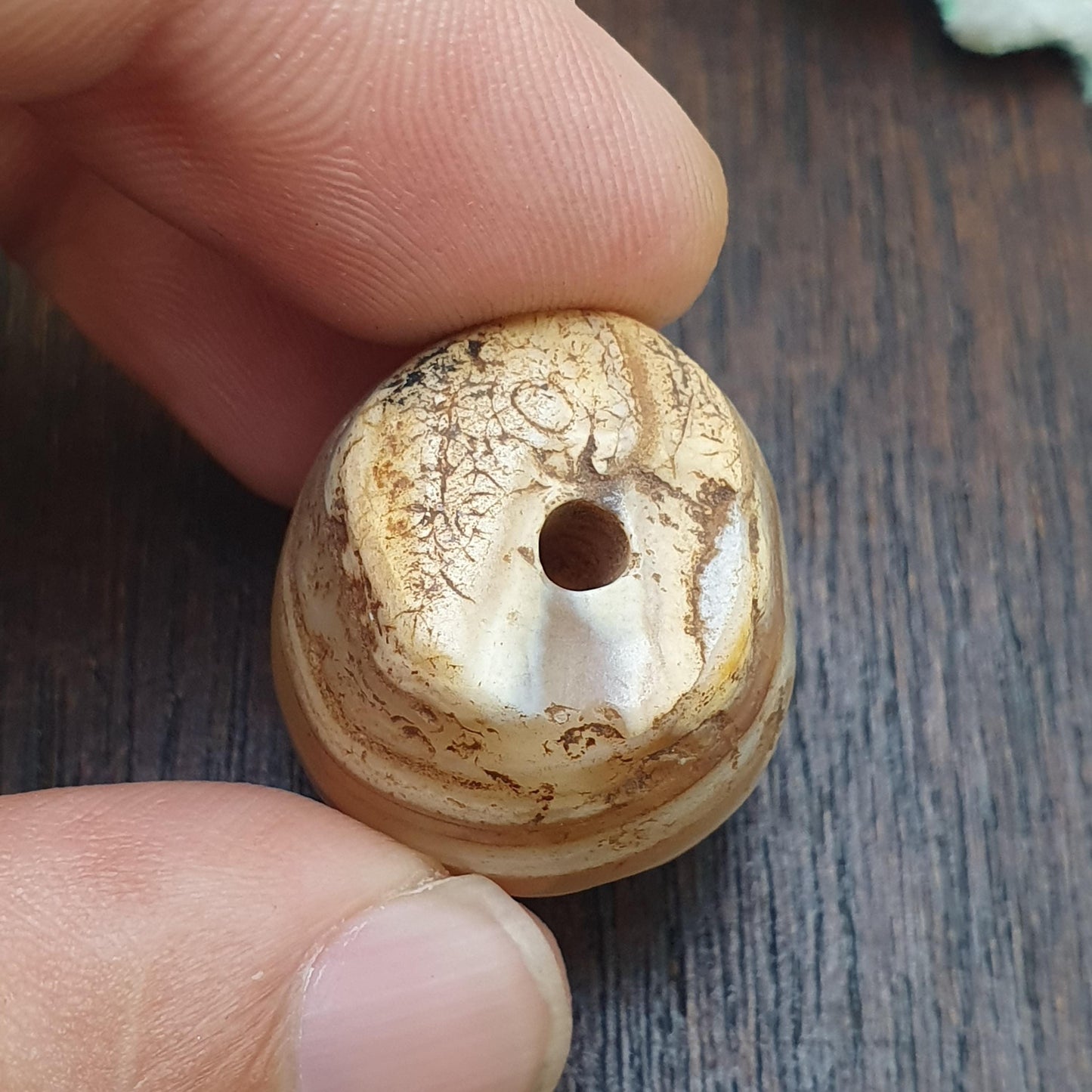 Ancient himalayan indo tibetan agate bead, spiritual amulet, collectible bead