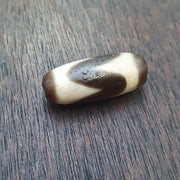 Old tibetan dogtooth eyes agate stone dzi bead amulet