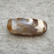 Old tibetan 3 eyed sky and earth agate stone dzi bead amulet
