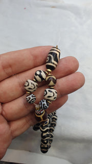 Tibetan Agate Dzi Amulet antique mala Rosary Spiritual beads