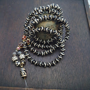 Tibetan Agate Dzi Amulet antique mala Rosary Spiritual beads
