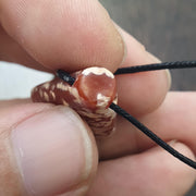Agate Amulet Necklace: Beautiful patina carnelian Amulet Bead Pendant Necklace
