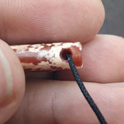 Agate Amulet Necklace: Beautiful patina carnelian Amulet Bead Pendant Necklace