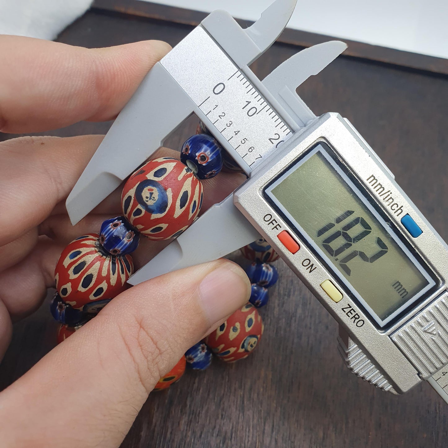 Vintage Venetian African Style Millefiori Inspired Face Beads Handmade Glass Face Bracelet Collectible Trade Beads