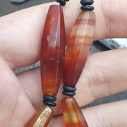 Antique Red and White Agate Trade Beads Lot 5: Rare African Faceted Beads 19-27mm Rare Middle Eastern Agate Pendants