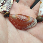Lot 3 Pcs Agate Amulet Necklace: Beautiful patina carnelian Amulet Beads Pendants Necklace