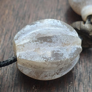 Antique Style Unique carved Gray agate melon shape beads Patina Beads Lot  necklace Himalayan indo tibetan gray agate beads amulets