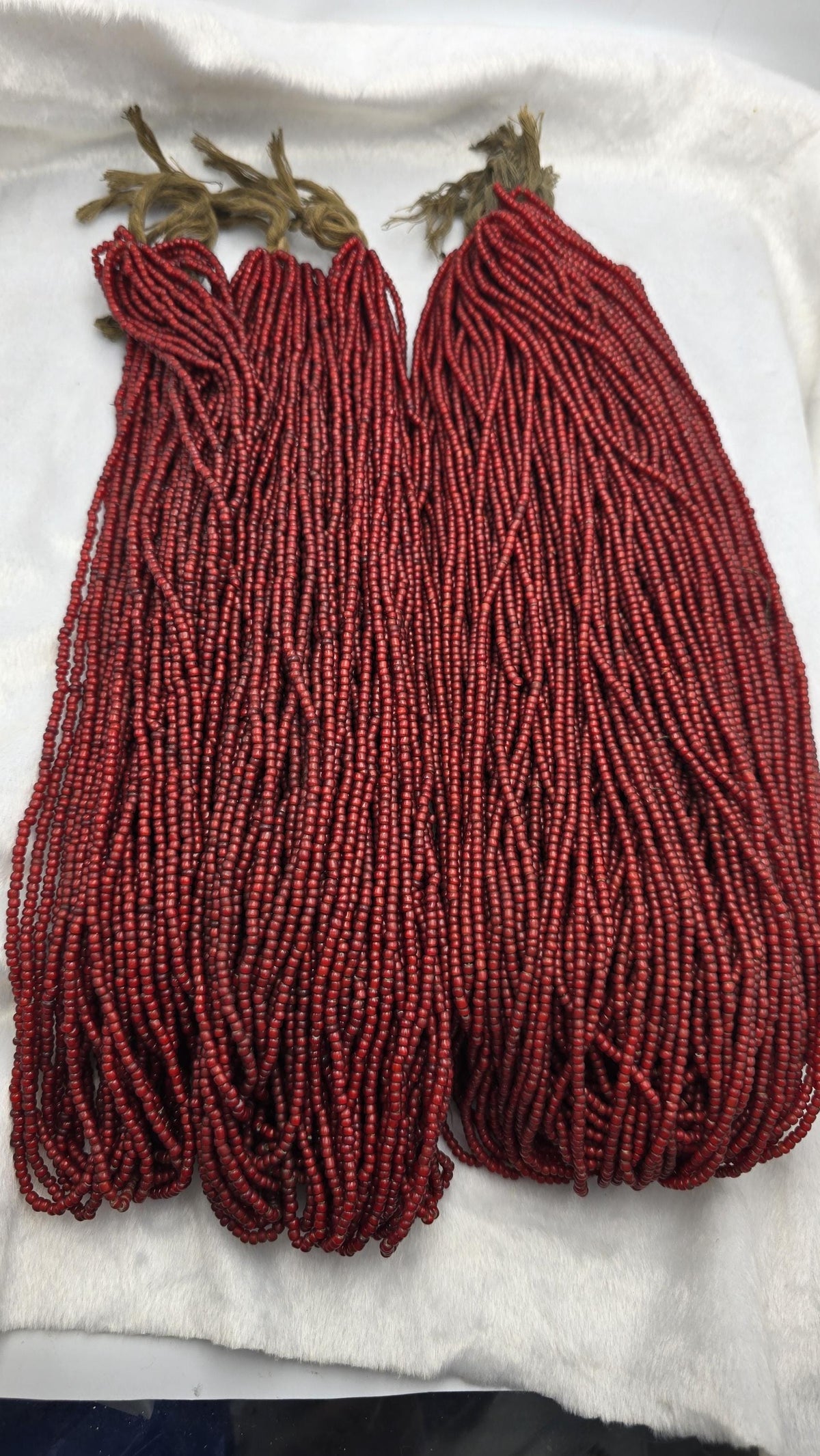 venetian czech whiteheart trade beads irregular shape strand 3mm-3.5mm