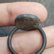 Antique Style Agate Intaglio Ring – Mythical King Symbol Bronze ring