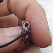 Agate Amulet Necklace: Beautiful patina carnelian Amulet Bead Pendant Necklace #HKM2