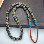 Fancy Venetian Inspired Beads, African Style Necklace | Trade Strand, Multi Colored, Bold Eclectic Palette | 26 Inches