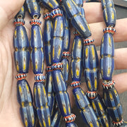 Beaded Strand With, Antique Venetian Style Necklace | Handmade Gabri Glass Beads | 22 Inch