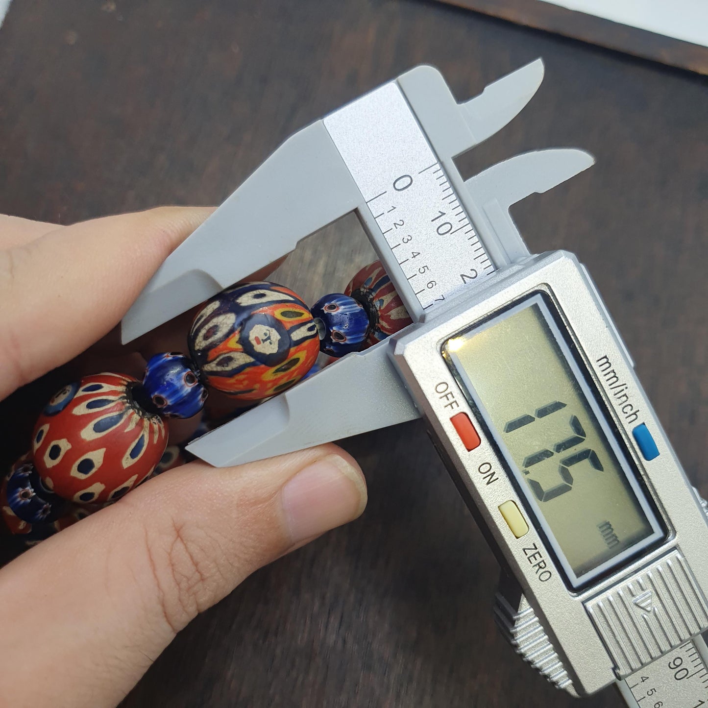 Vintage Venetian African Style Millefiori Inspired Face Beads Handmade Glass Face Bracelet Collectible Trade Beads