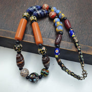 Venetian Style Beads, Vintage Millefiori Necklace | Glass Lampwork | 22 Inches, Multicolor, Handmade In Thailand